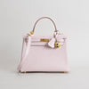 KELLY 25 CHEVRE LEATHER ROSE DARLING WITH GOLD HARDWARE (GHW)