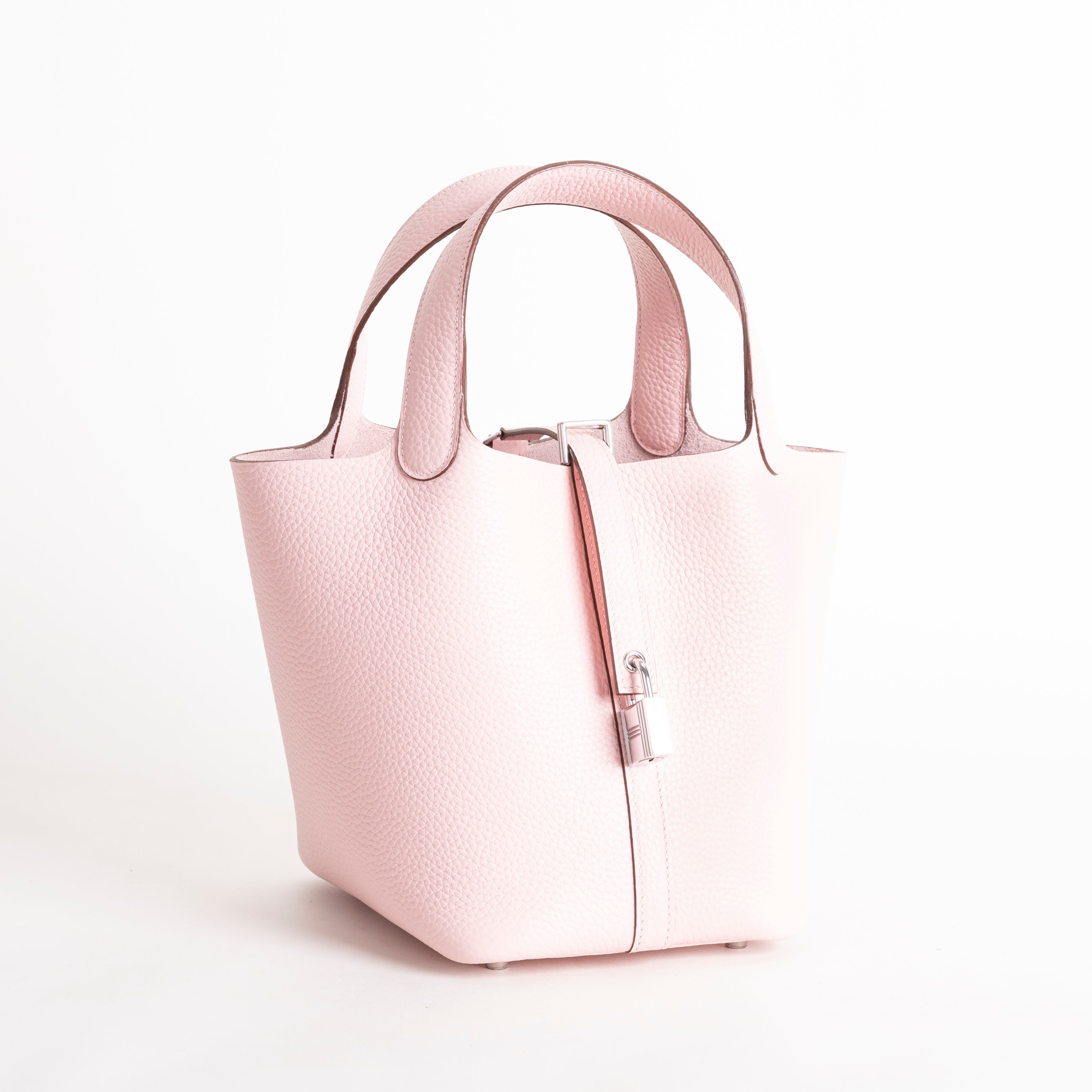 PICOTIN 18 LOCK CLEMENCE LEATHER ROSE SAKURA WITH PALLADIUM HARDWARE (PHW)