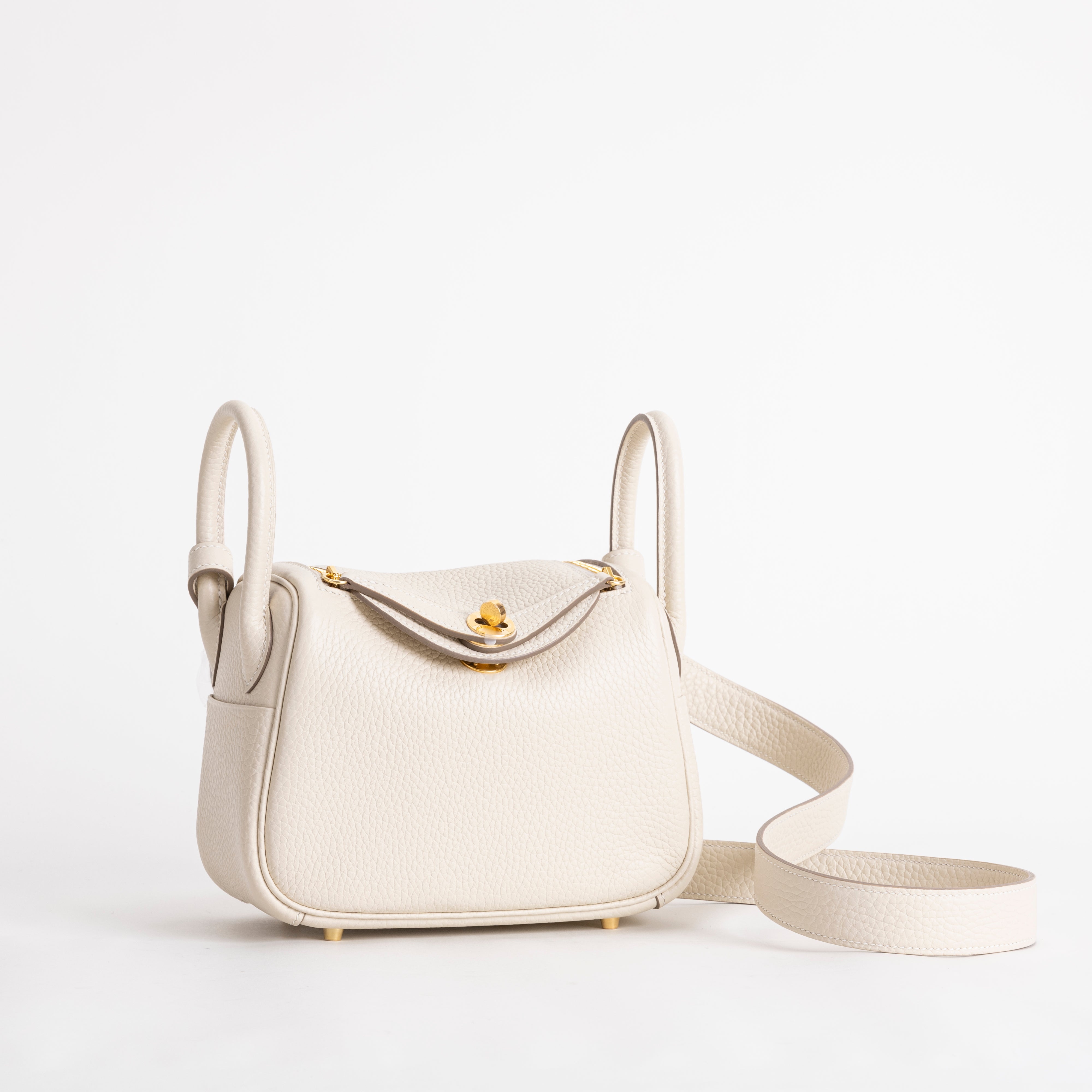 MINI LINDY 20 CLEMENCE LEATHER CRAIE WITH GOLD HARDWARE (GHW)