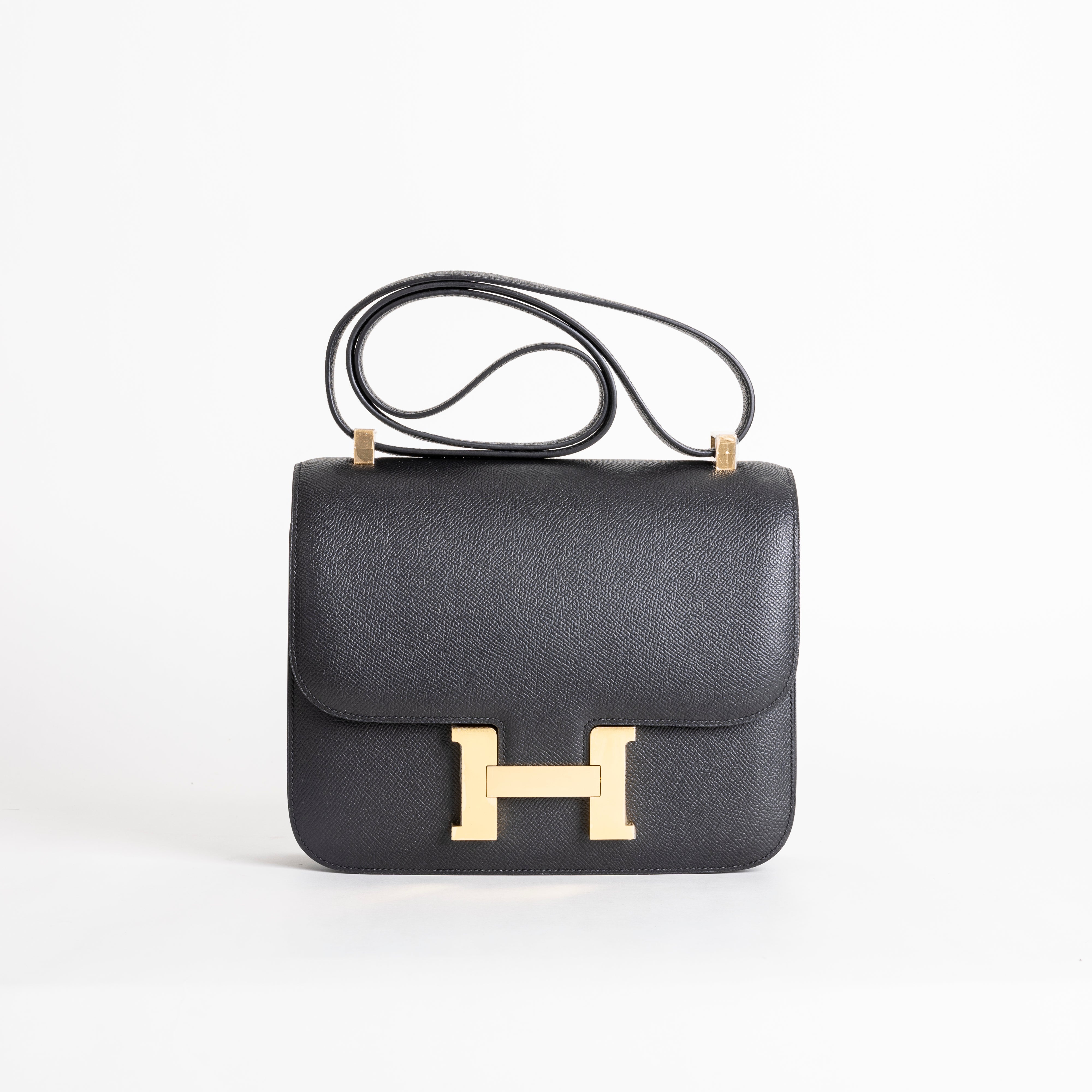 CONSTANCE 24 EPSOM LEATHER NOIR (BLACK) WITH GOLD HARDWARE (GHW)