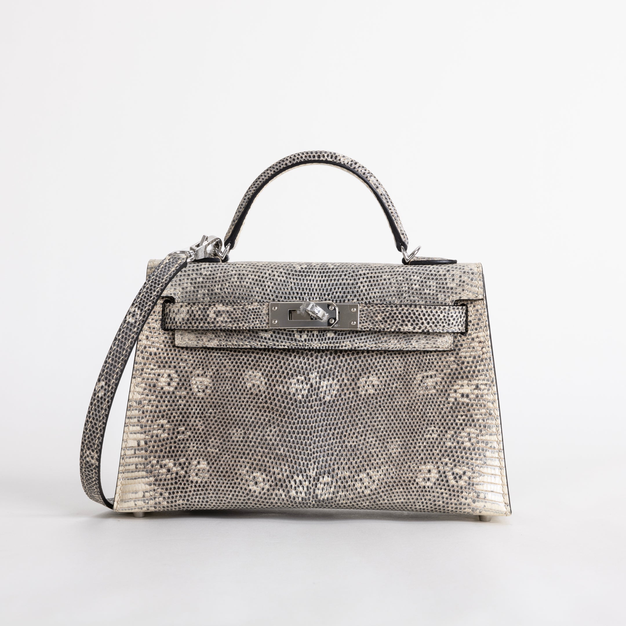 MINI KELLY II (20) OMBRE LIZARD LEATHER WITH PALLADIUM HARDWARE (PHW)