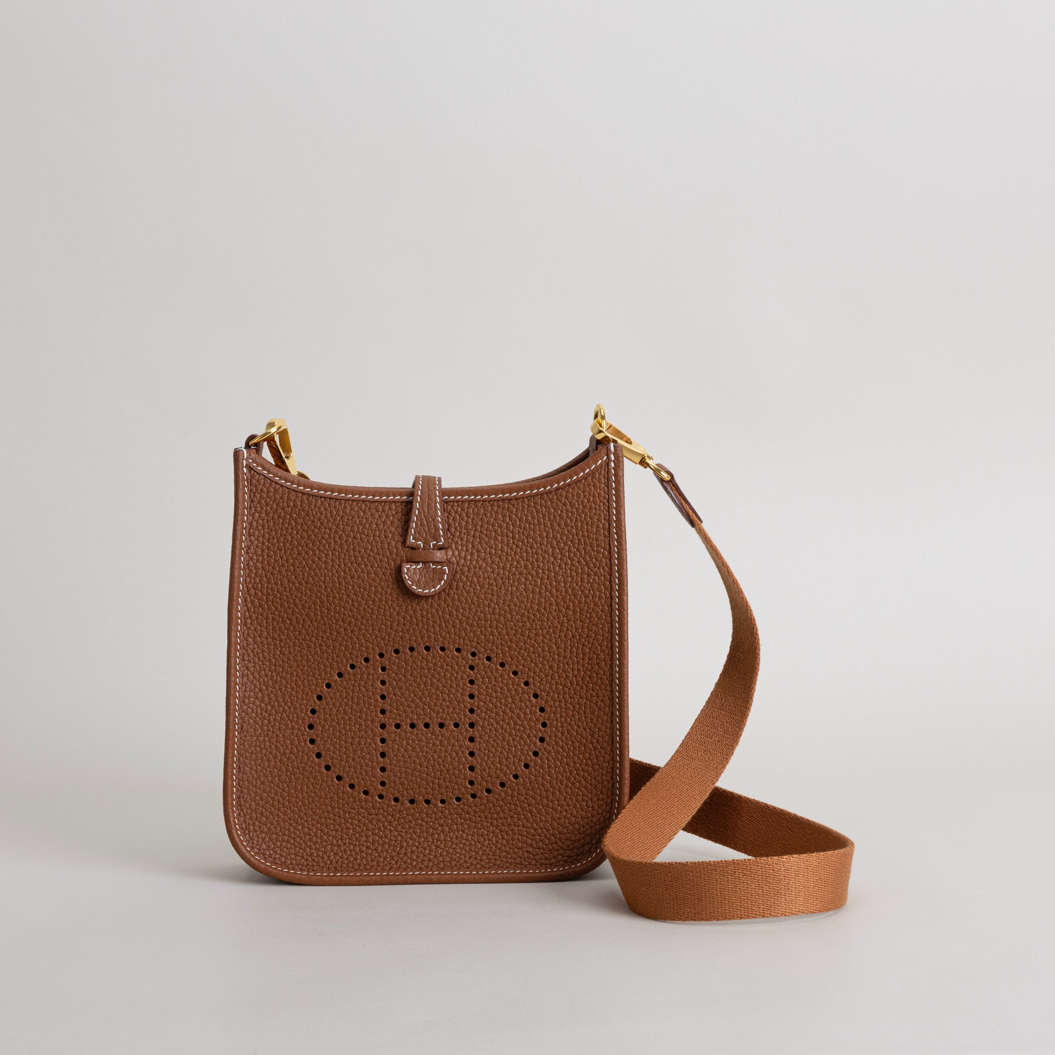 MINI EVELYNE CLEMENCE LEATHER GOLD WITH GOLD HARDWARE (GHW)