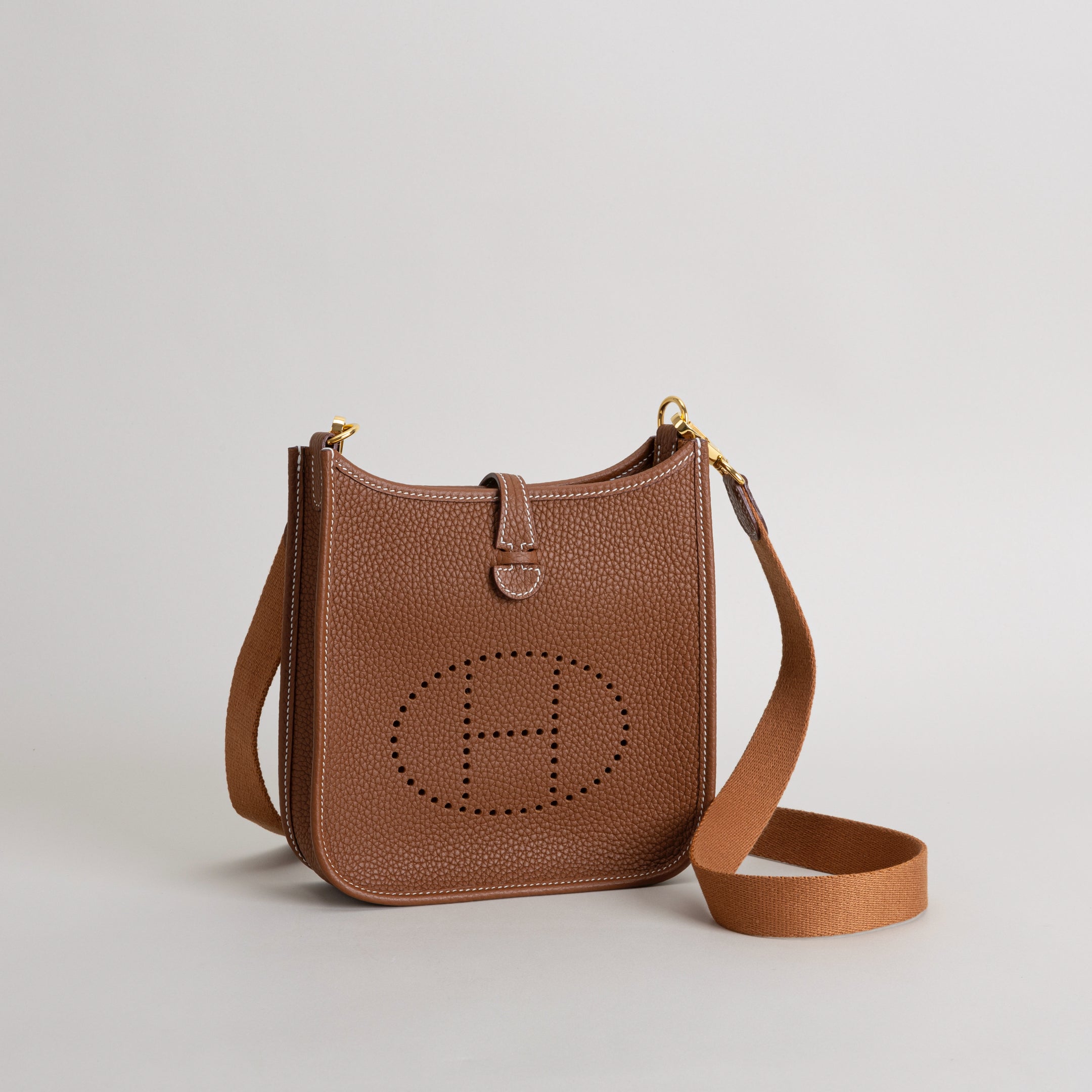 MINI EVELYNE CLEMENCE LEATHER GOLD WITH GOLD HARDWARE (GHW)