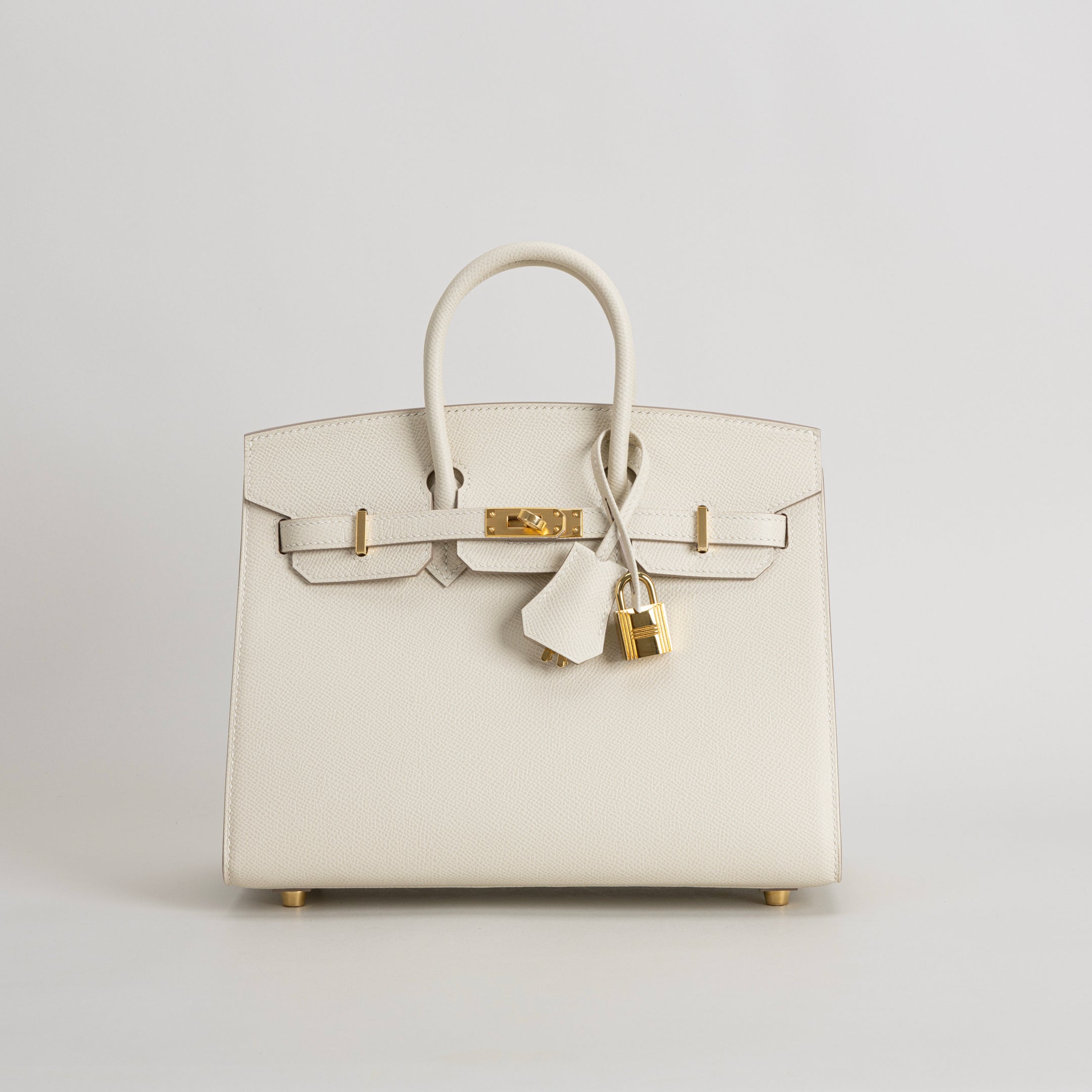 BIRKIN 25 EPSOM LEATHER (SELLIER SHAPE) CRAIE WITH GOLD HARDWARE (GHW)