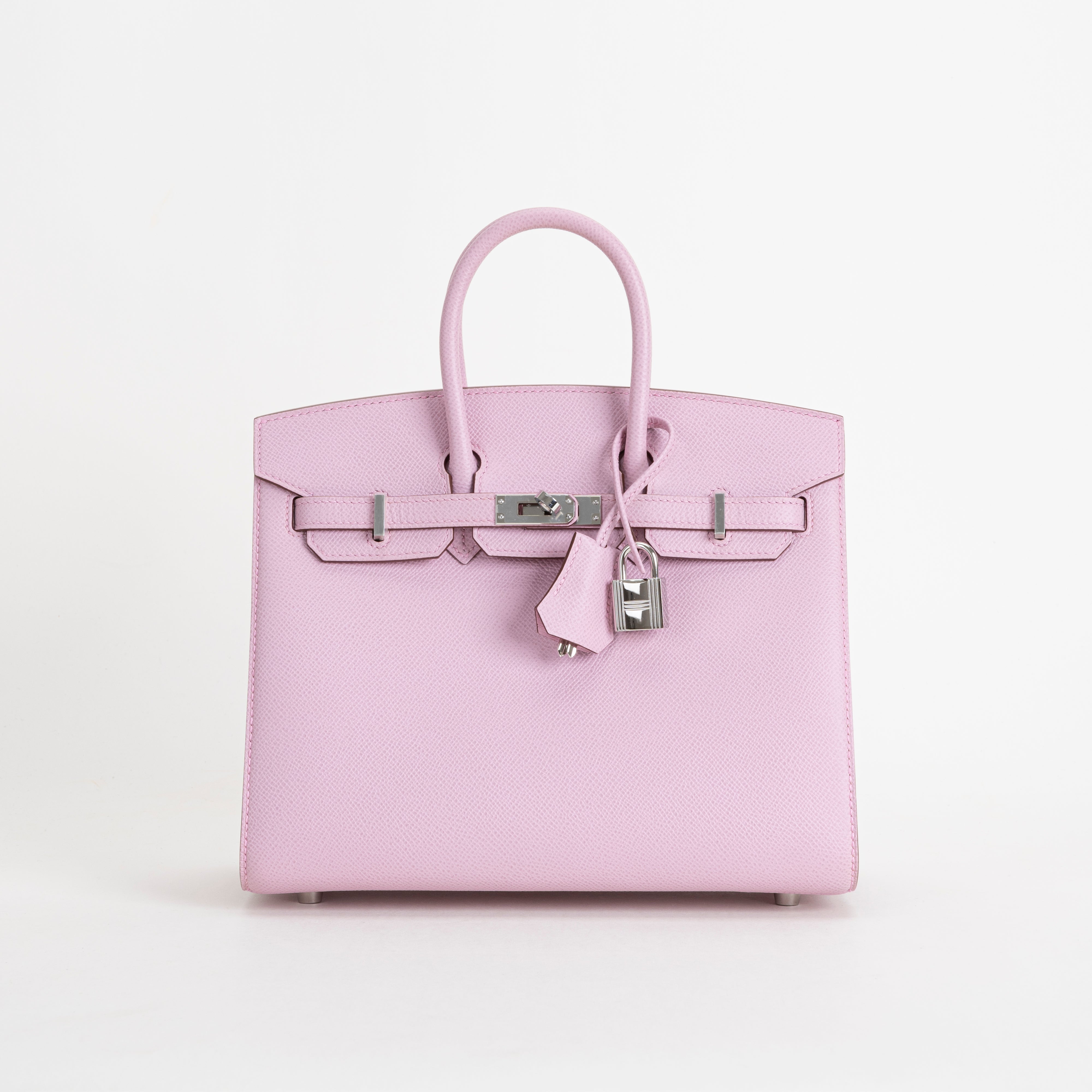 BIRKIN 25 EPSOM LEATHER (SELLIER SHAPE) MAUVE SYLVESTRE WITH PALLADIUM HARDWARE (PHW)