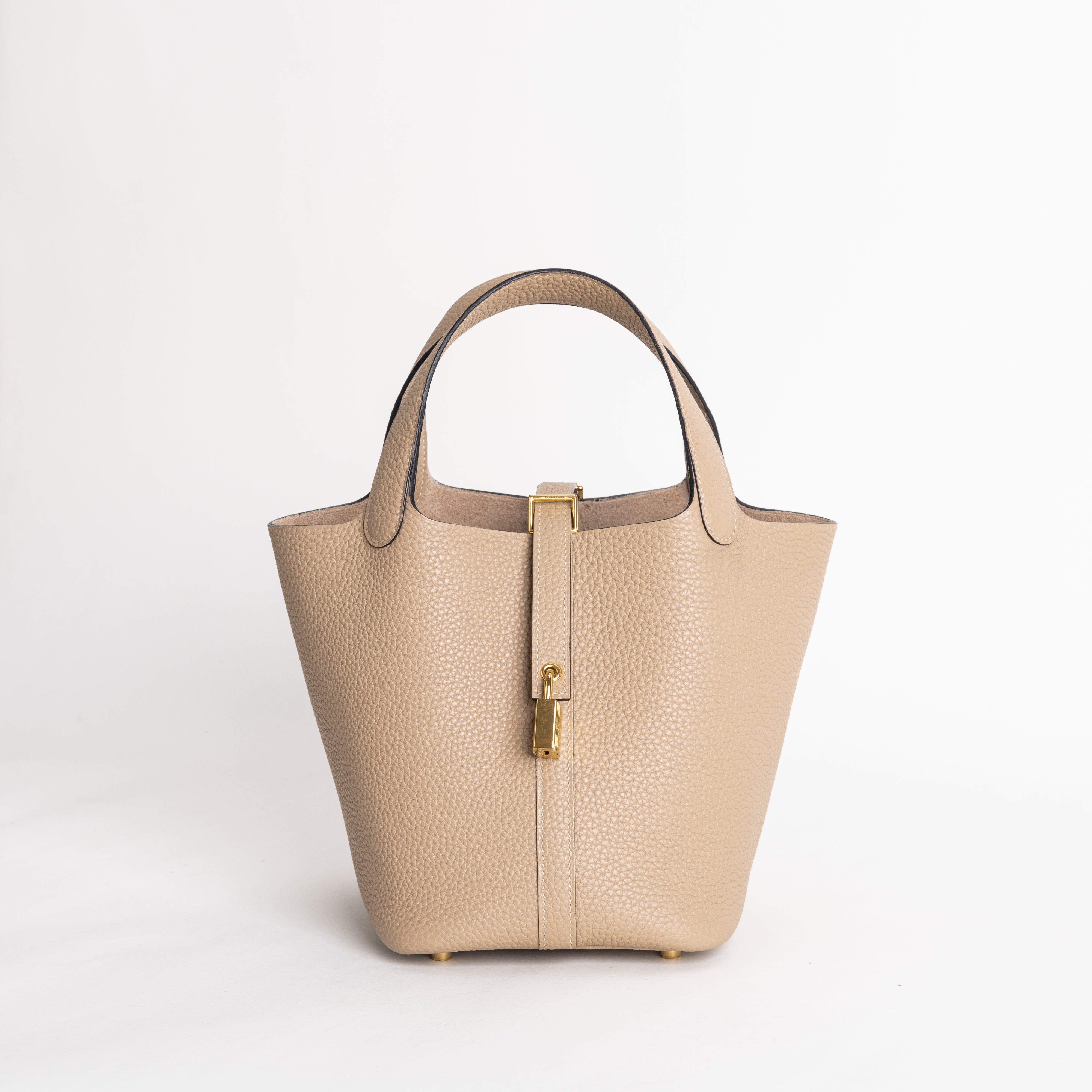 PICOTIN 18 LOCK CLEMENCE LEATHER TRENCH TAURILLON WITH GOLD HARDWARE (GHW)