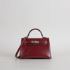 MINI KELLY II (20) BOX CALF LEATHER ROUGE H WITH PALLADIUM HARDWARE (PHW)