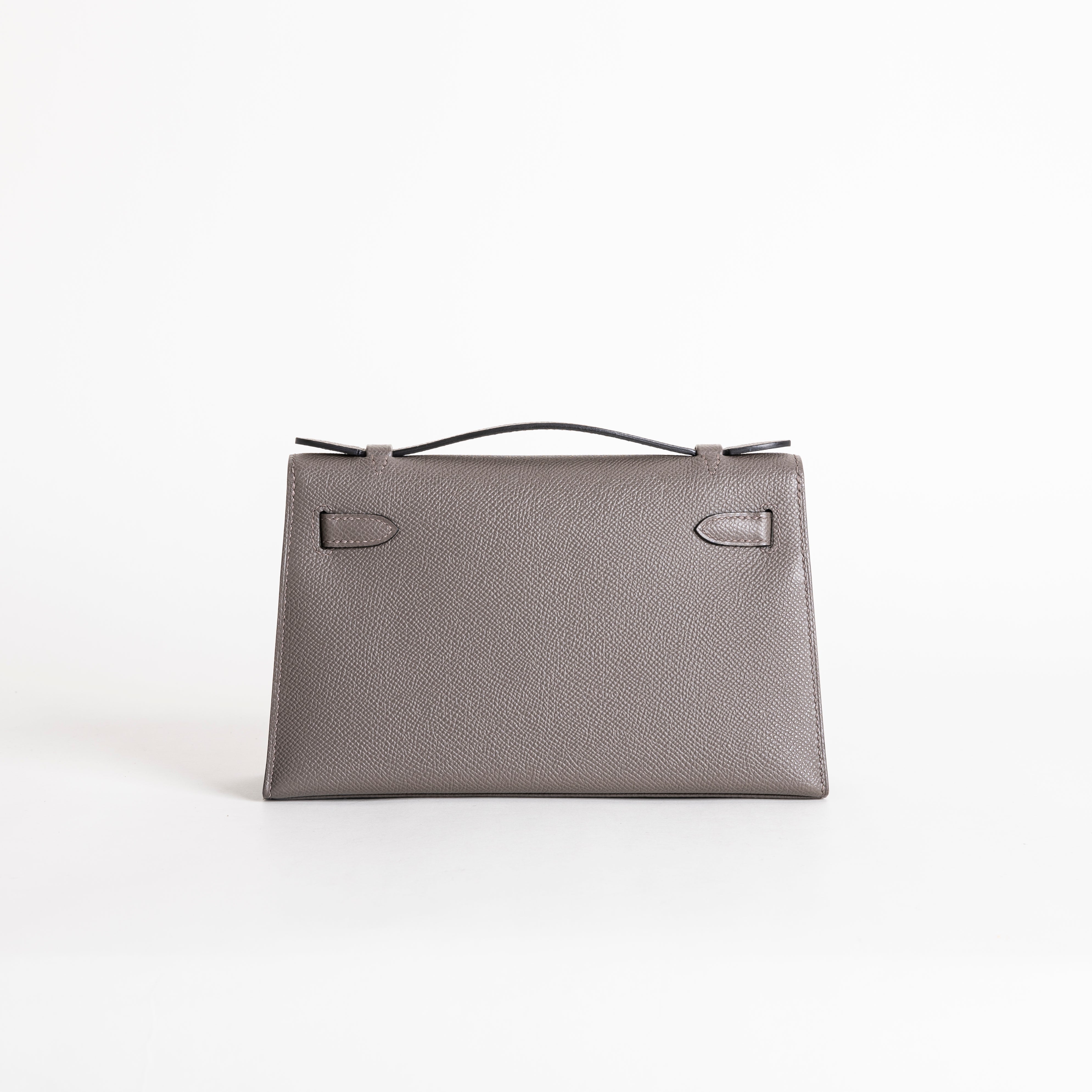 KELLY POCHETTE EPSOM LEATHER ETAIN WITH GOLD HARDWARE (GHW)