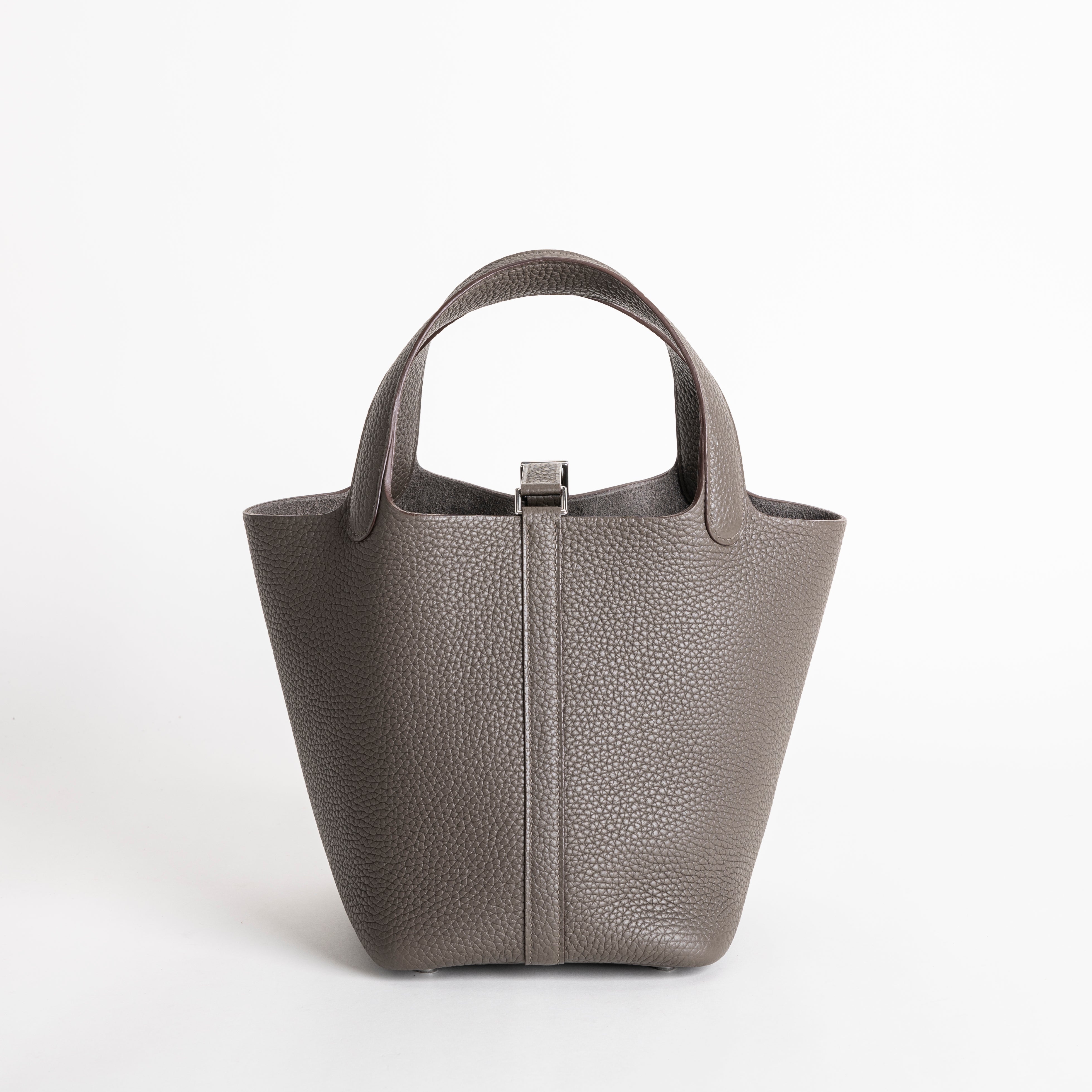 PICOTIN 18 LOCK CLEMENCE LEATHER ETAIN WITH PALLADIUM HARDWARE (PHW)