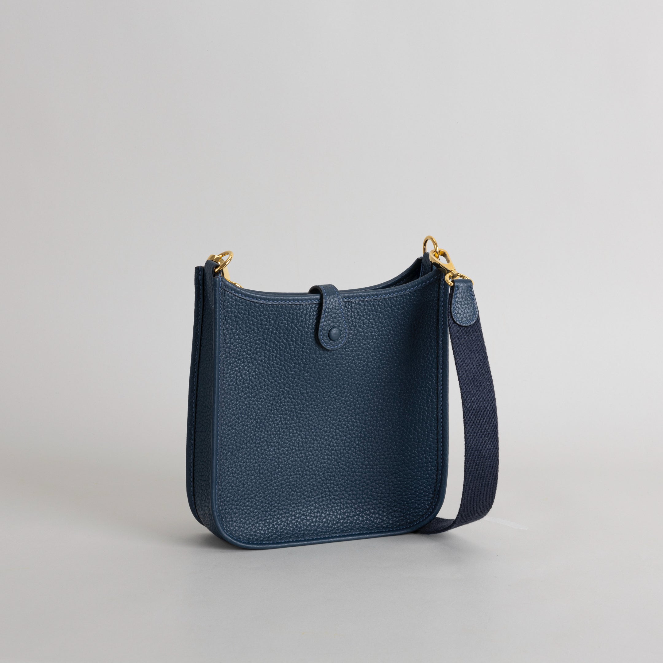 MINI EVELYNE (TPM) CLEMENCE LEATHER BLEU SAPHIRE WITH GOLD HARDWARE (GHW)