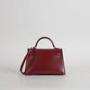 MINI KELLY II (20) BOX CALF LEATHER ROUGE H WITH PALLADIUM HARDWARE (PHW)