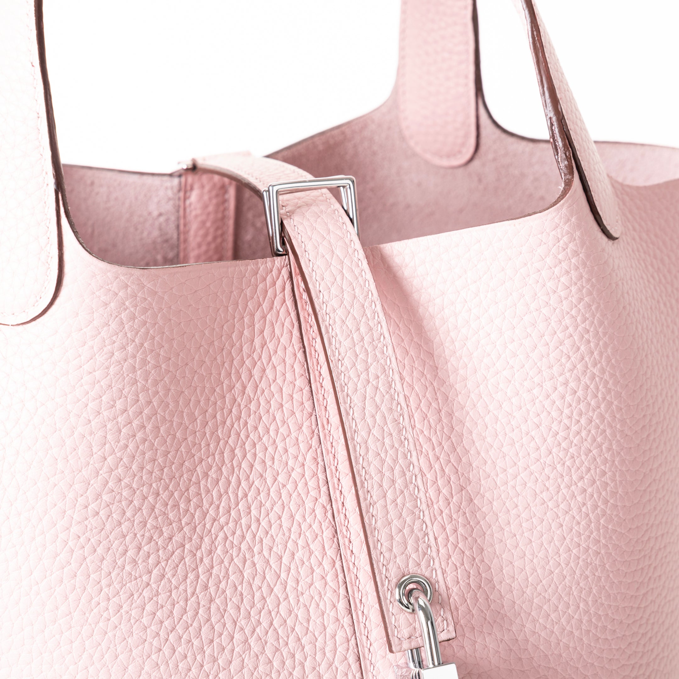 PICOTIN 18 LOCK CLEMENCE LEATHER ROSE SAKURA WITH PALLADIUM HARDWARE (PHW)