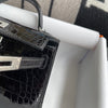 MINI KELLY II (20) SHINY (LISSE) MISSISSIPPIENSIS ALLIGATOR LEATHER NOIR (BLACK) WITH PALLADIUM HARDWARE (PHW)