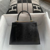 KELLY 25 LIZARD LEATHER NOIR (BLACK) WITH GOLD HARDWARE (GHW)