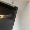 KELLY 25 LIZARD LEATHER NOIR (BLACK) WITH GOLD HARDWARE (GHW)