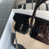 BIRKIN 30 TOUCH SHINY (LISSE) NILOTICUS CROCODILE LEATHER & TOGO LEATHER NOIR (BLACK) WITH GOLD HARDWARE (GHW)