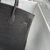 BIRKIN 25 MATTE MISSISSIPPIENSIS ALLIGATOR LEATHER NOIR (BLACK) WITH GOLD HARDWARE (GHW)
