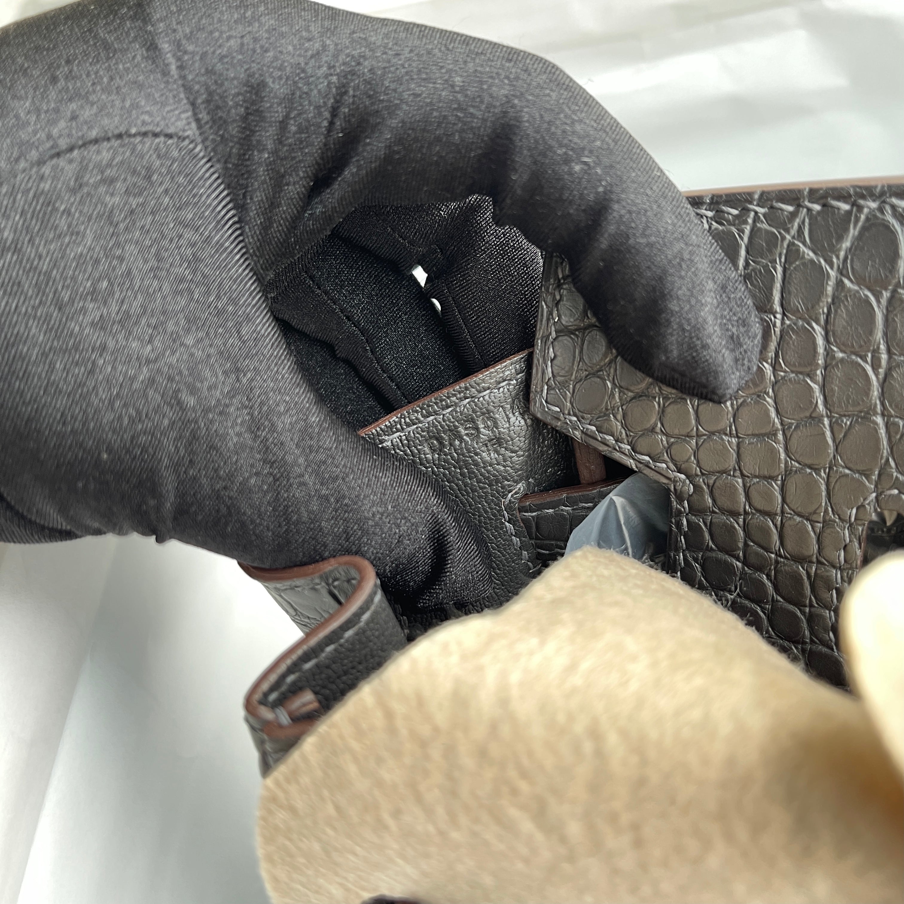 BIRKIN 25 MATTE MISSISSIPPIENSIS ALLIGATOR LEATHER NOIR (BLACK) WITH GOLD HARDWARE (GHW)