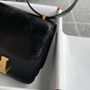 CONSTANCE 18 (MINI) LIZARD LEATHER NOIR (BLACK) WITH GOLD HARDWARE (GHW)