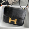 CONSTANCE 18 (MINI) LIZARD LEATHER NOIR (BLACK) WITH GOLD HARDWARE (GHW)