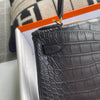 KELLY 28 MATTE MISSISSIPPIENSIS ALLIGATOR LEATHER NOIR (BLACK) WITH GOLD HARDWARE (GHW)