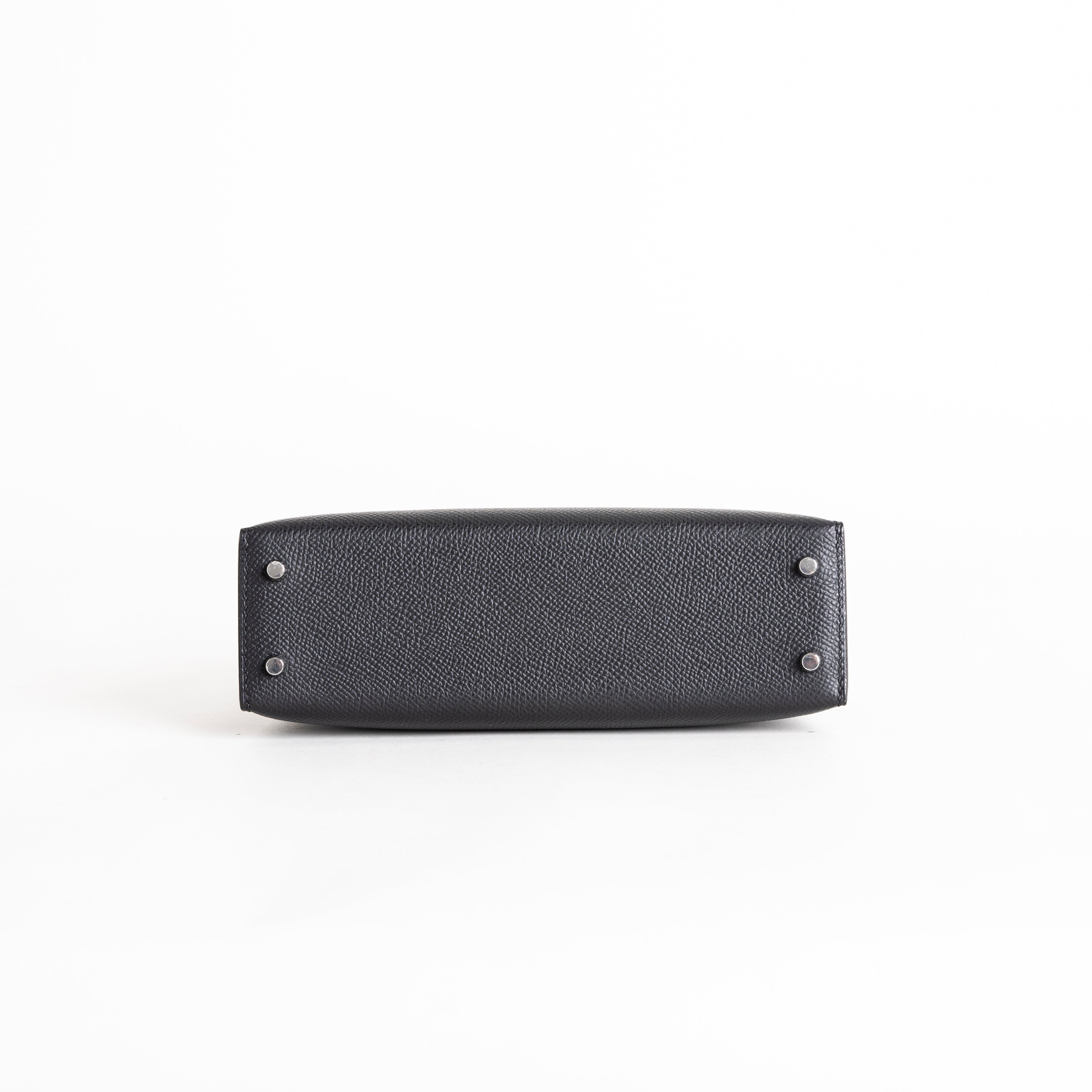 MINI KELLY II (20) EPSOM LEATHER NOIR (BLACK) WITH PALLADIUM HARDWARE (PHW)