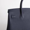 BIRKIN 25 TOGO LEATHER BLEU NUIT WITH PALLADIUM HARDWARE (PHW)