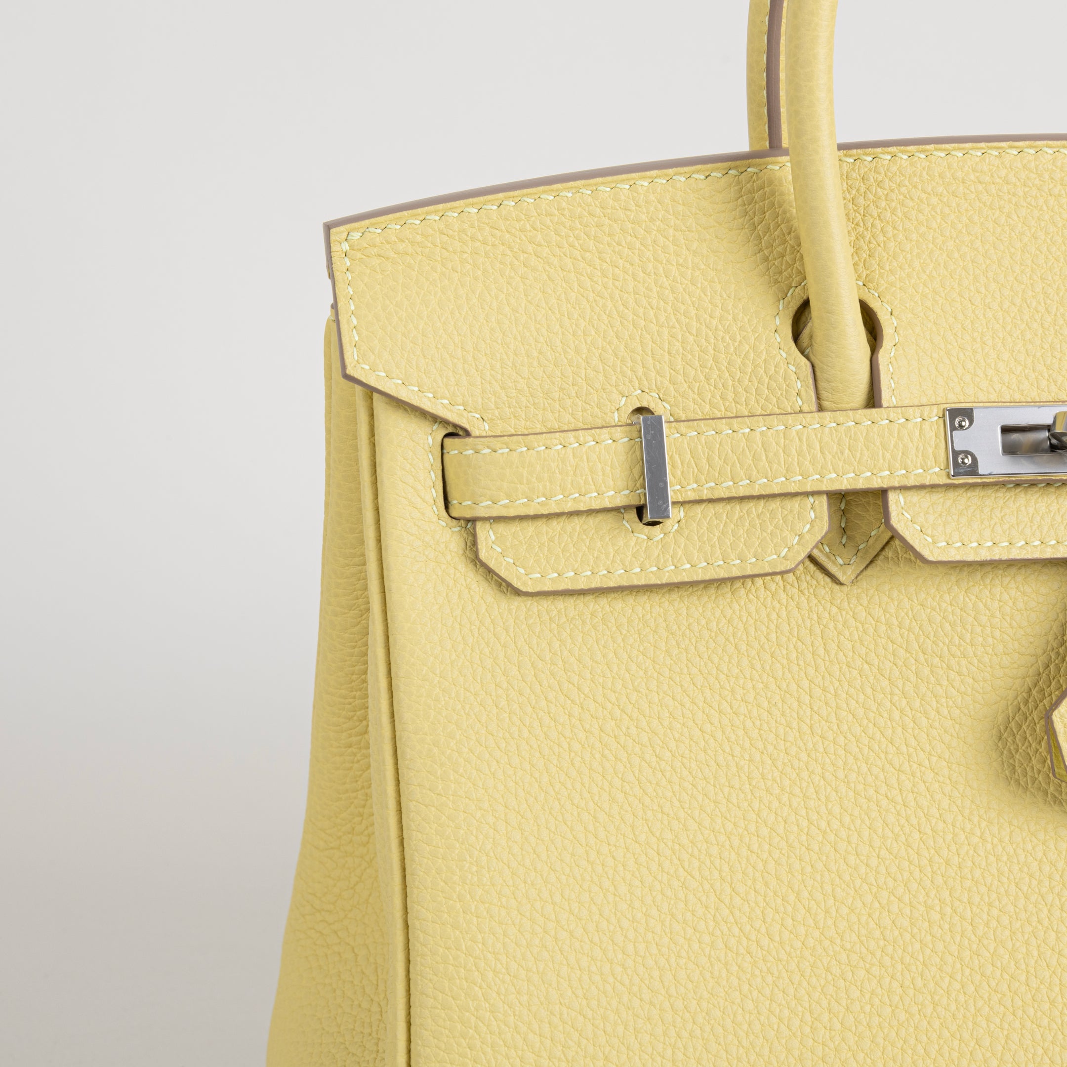 BIRKIN 25 TOGO LEATHER JAUNE POUSSIN WITH PALLADIUM HARDWARE (PHW)