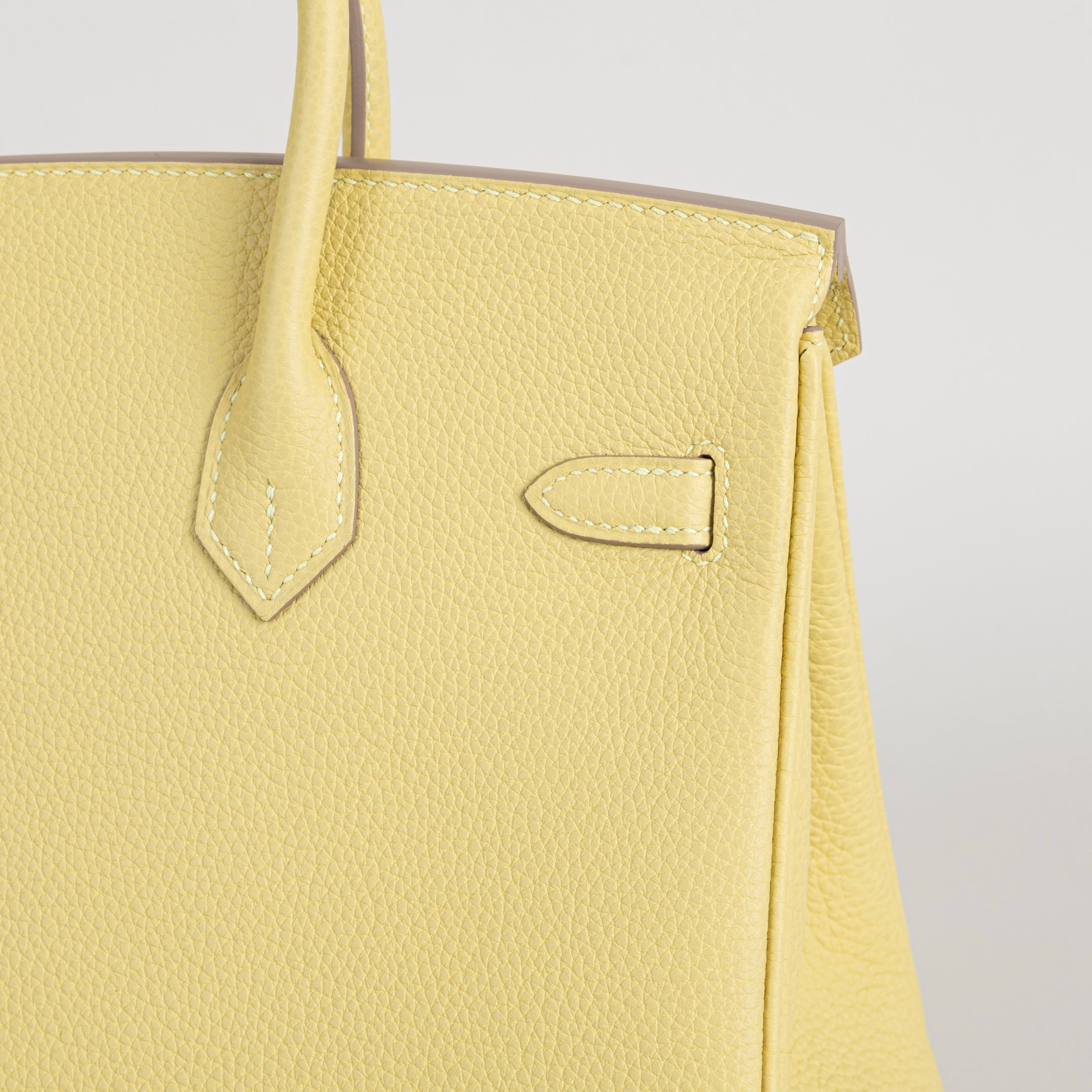 BIRKIN 25 TOGO LEATHER JAUNE POUSSIN WITH PALLADIUM HARDWARE (PHW)