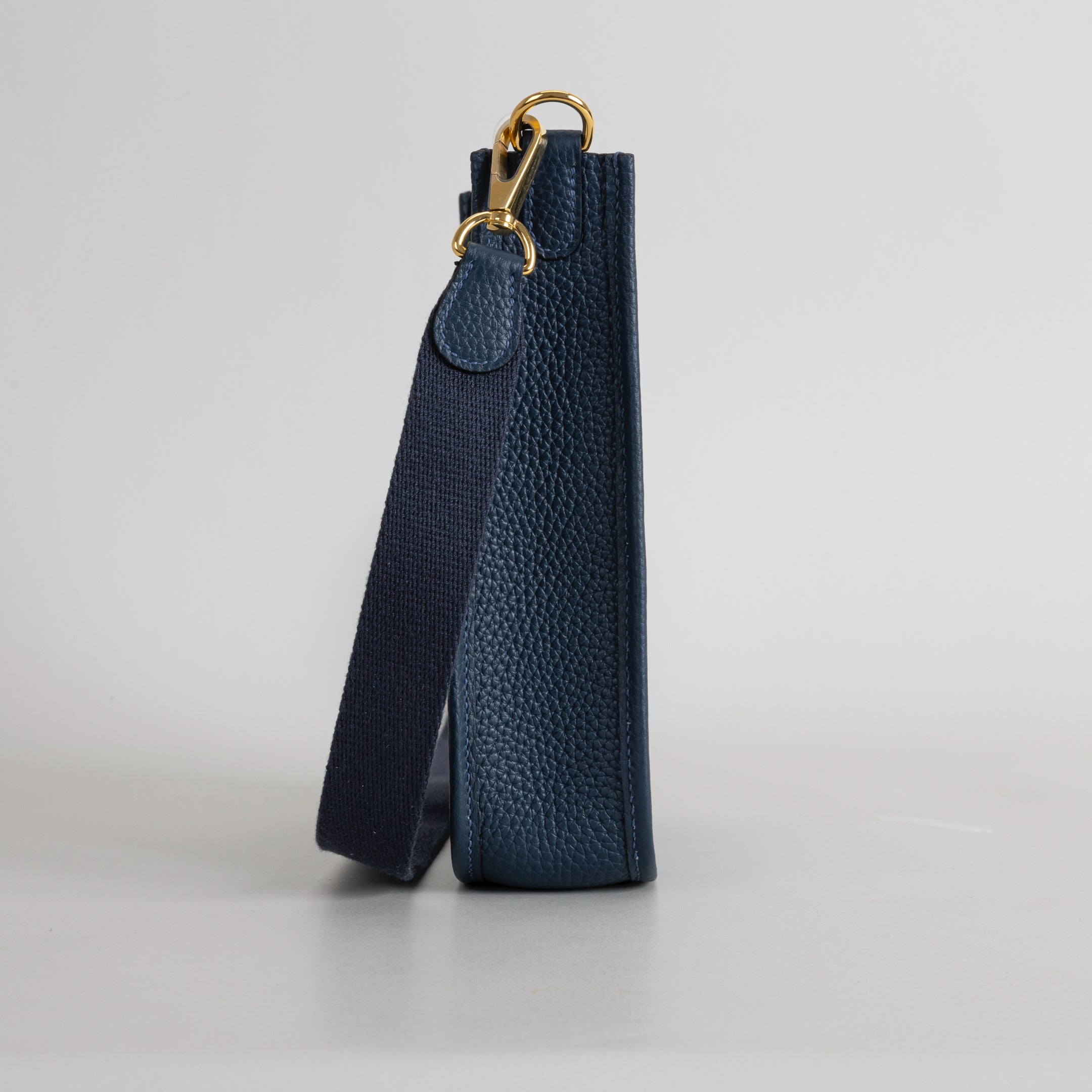MINI EVELYNE (TPM) CLEMENCE LEATHER BLEU SAPHIRE WITH GOLD HARDWARE (GHW)