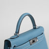 MINI KELLY II (20) EPSOM LEATHER BLEU JEAN WITH PALLADIUM HARDWARE (PHW)
