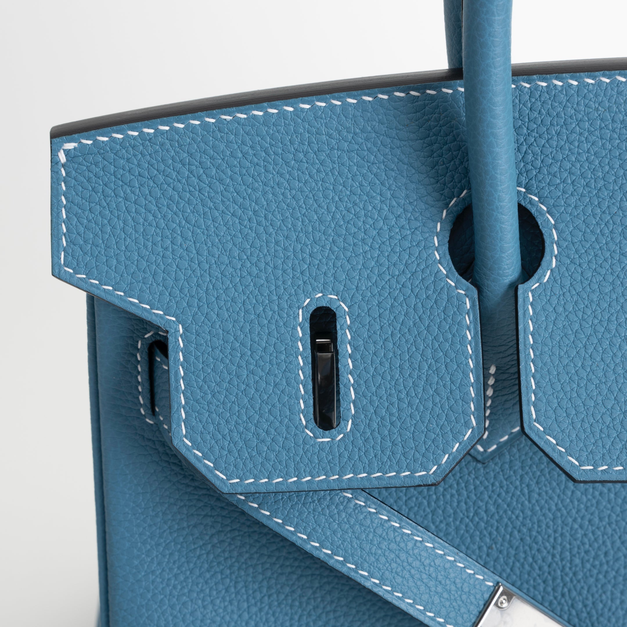 BIRKIN 30 TOGO LEATHER BLEU JEAN WITH PALLADIUM HARDWARE (PHW)