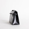KELLY POCHETTE SO BLACK BOX CALF LEATHER WITH PVD BLACK HARDWARE (LIMITED)