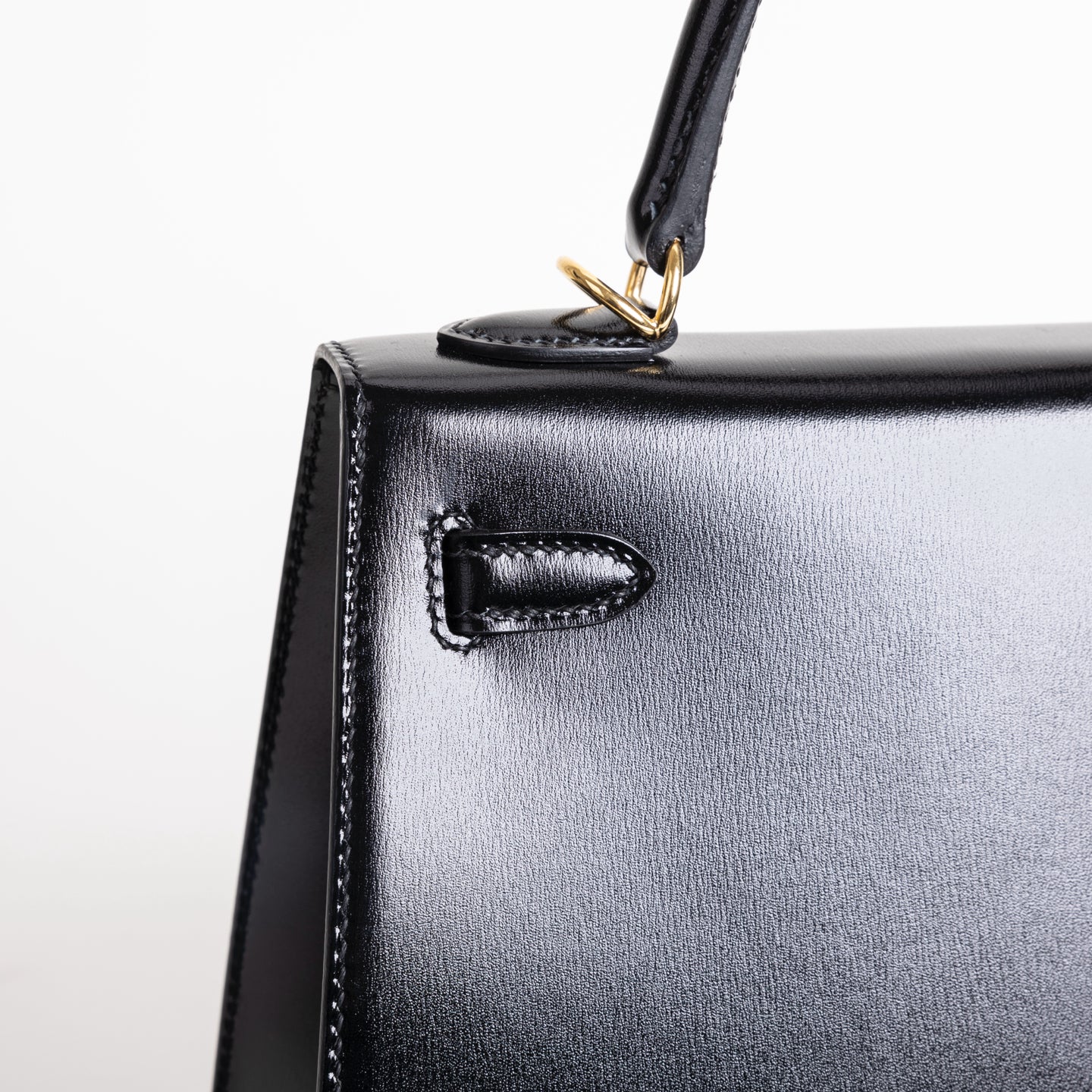 KELLY 25 BLACK BOX CALF LEATHER WITH GOLD HARDWARE (GHW)