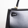 KELLY 25 BLACK BOX CALF LEATHER WITH GOLD HARDWARE (GHW)