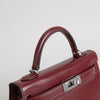 MINI KELLY II (20) BOX CALF LEATHER ROUGE H WITH PALLADIUM HARDWARE (PHW)