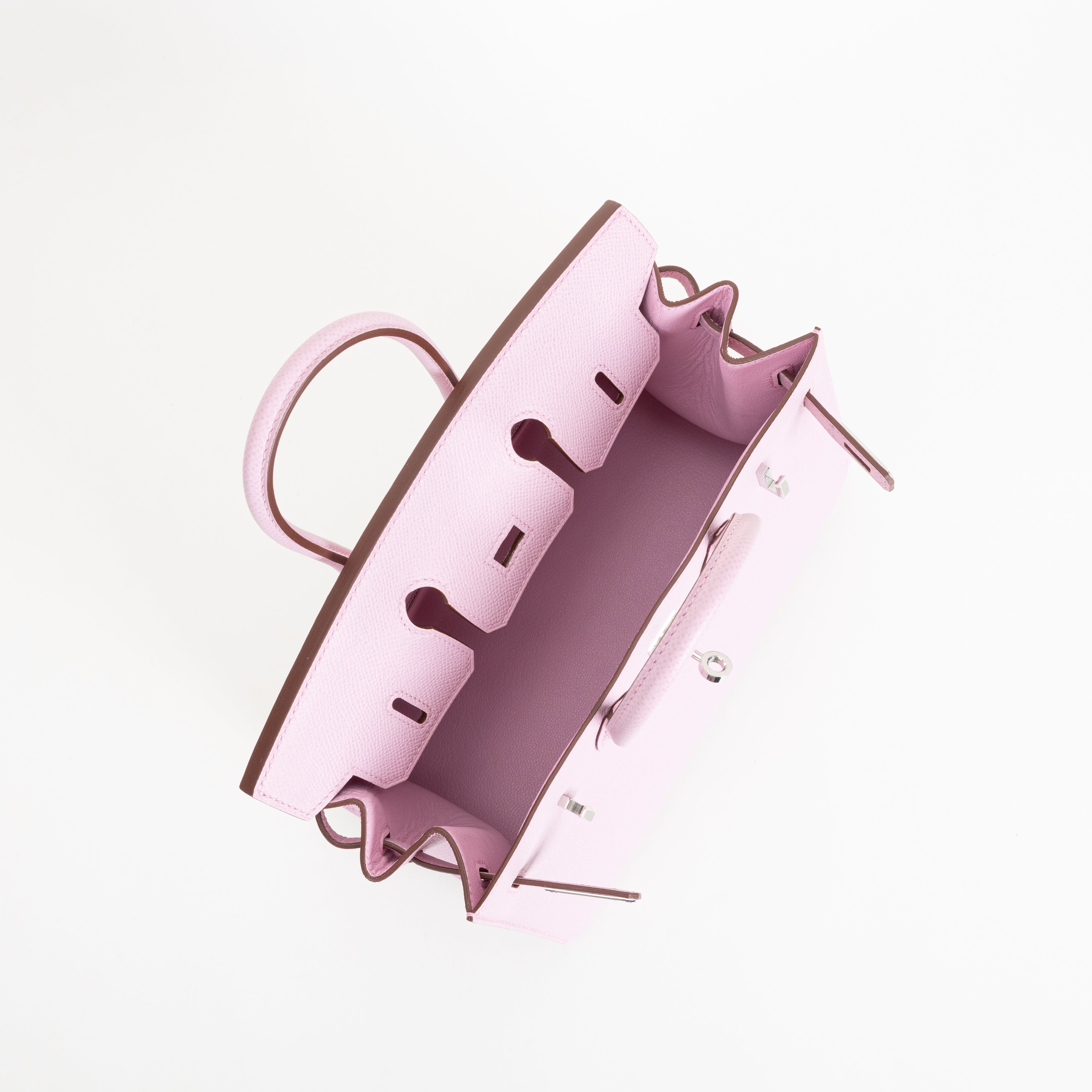 BIRKIN 25 EPSOM LEATHER (SELLIER SHAPE) MAUVE SYLVESTRE WITH PALLADIUM HARDWARE (PHW)