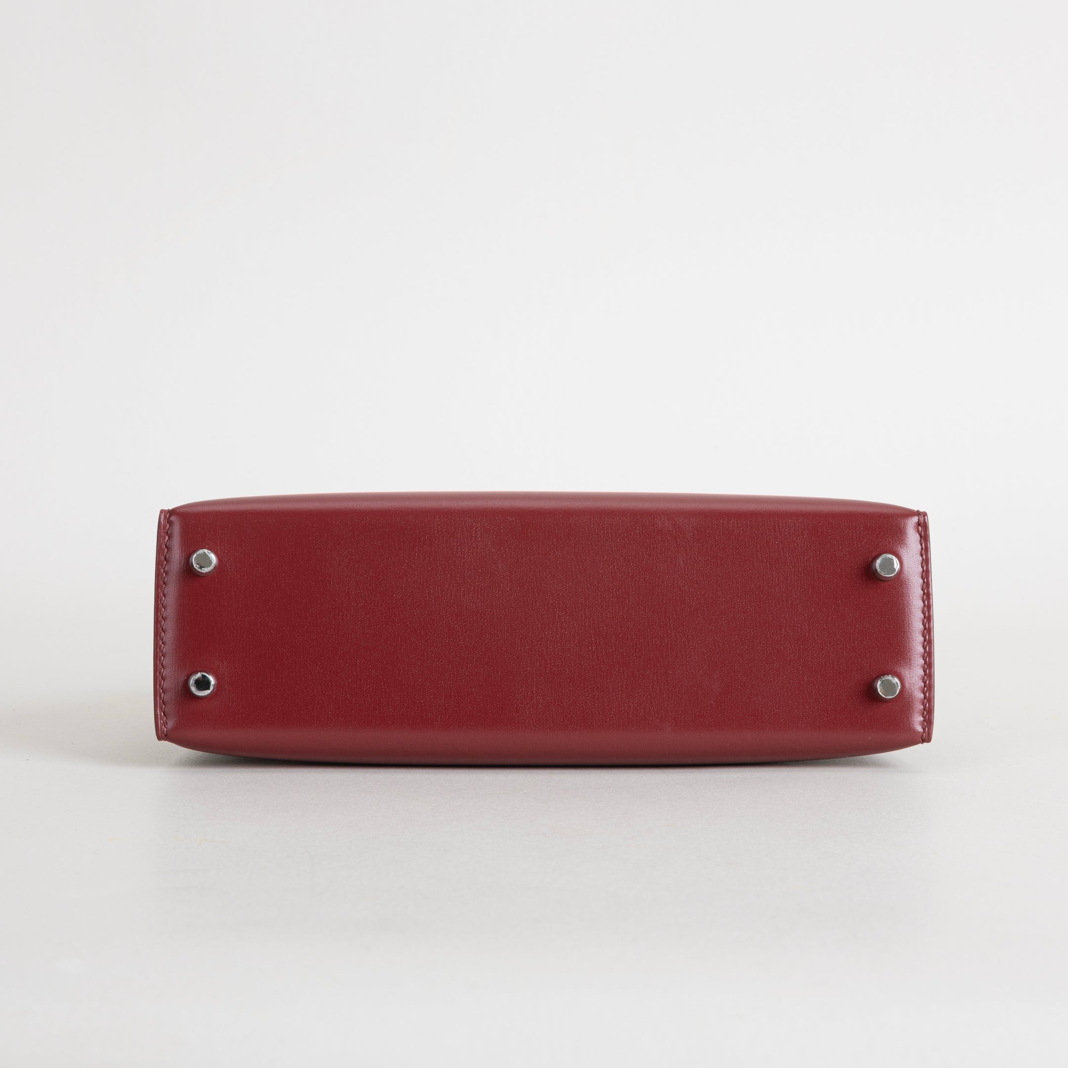 MINI KELLY II (20) BOX CALF LEATHER ROUGE H WITH PALLADIUM HARDWARE (PHW)