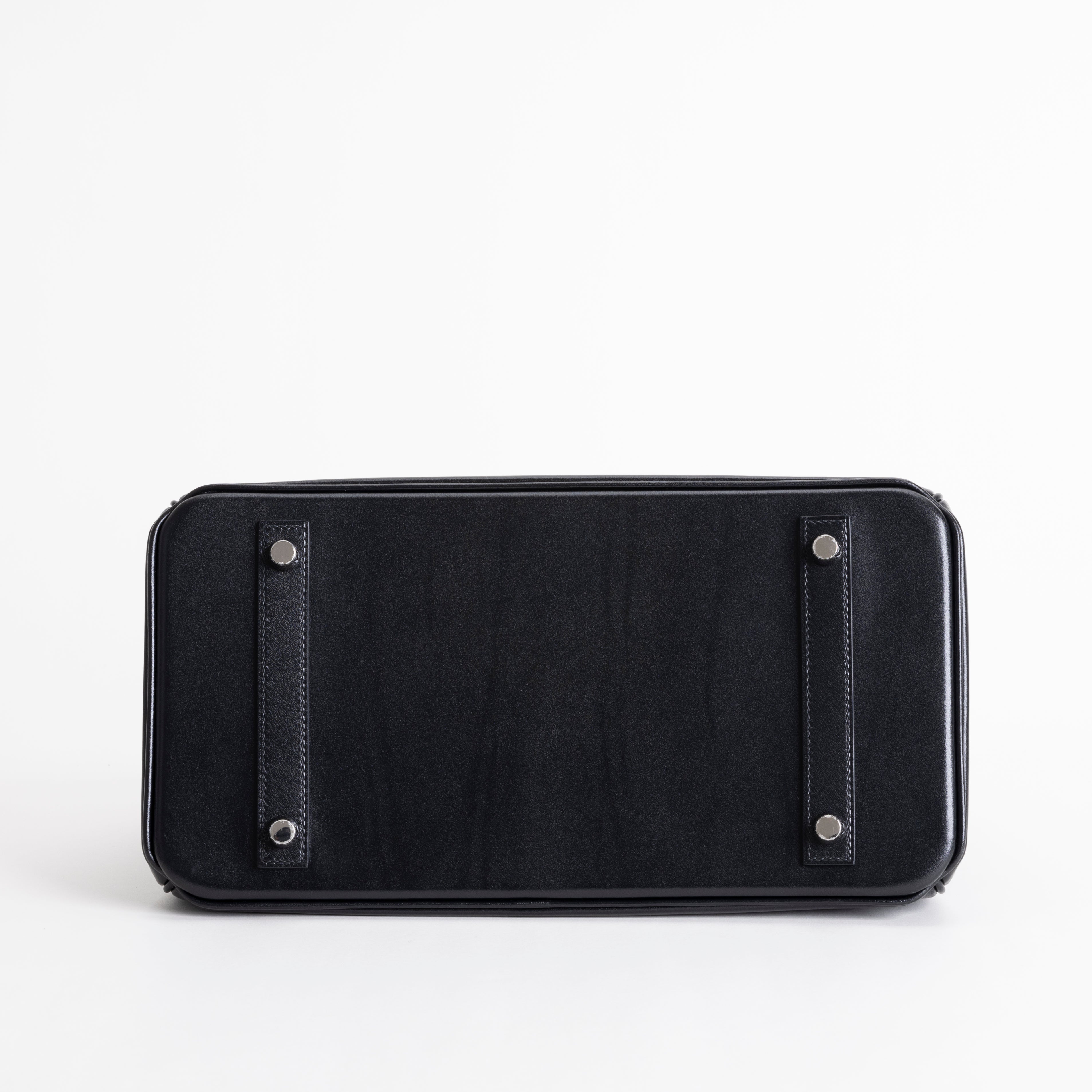 BIRKIN 30 BLACK BOX CALF LEATHER WITH PALLADIUM HARDWARE (PHW)