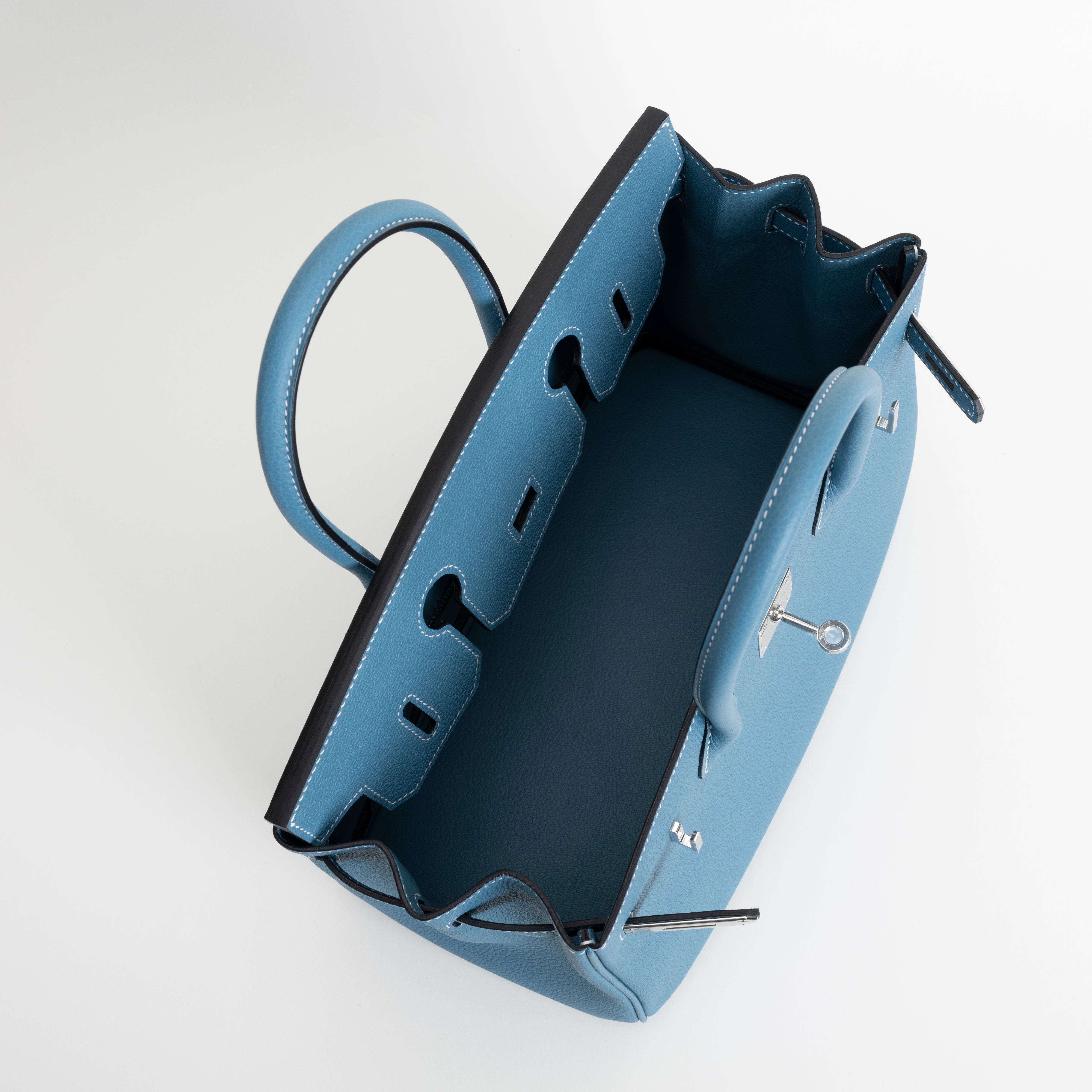 BIRKIN 30 TOGO LEATHER BLEU JEAN WITH PALLADIUM HARDWARE (PHW)