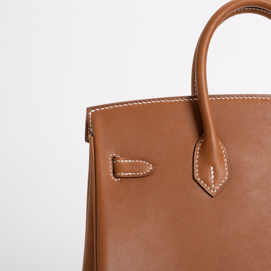 BIRKIN 25 FAUVE BARENIA LEATHER GOLD WITH GOLD HARDWARE (GHW)