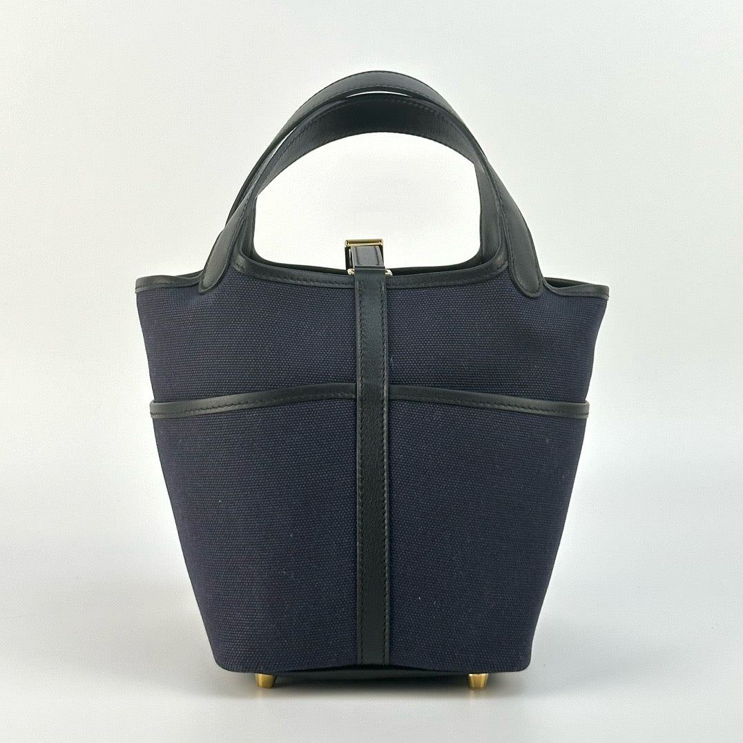 PICOTIN 18 CARGO BLEU MARINE WITH GOLD HARDWARE (GHW)