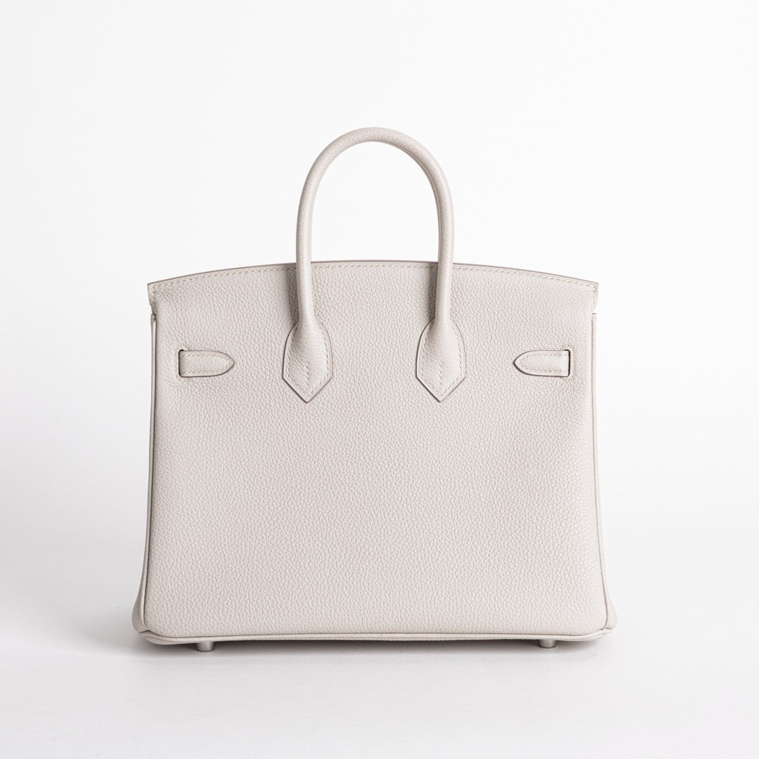 BIRKIN 25 TOGO LEATHER BETON WITH PALLADIUM HARDWARE (PHW)