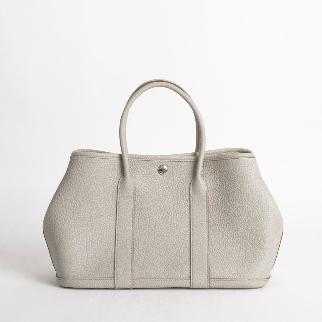 GARDEN PARTY 30 NEGONDA LEATHER BETON WITH PALLADIUM HARDWARE (PHW)