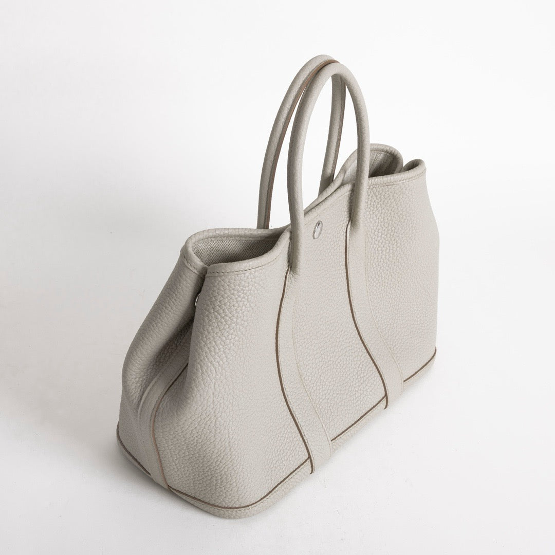 GARDEN PARTY 30 NEGONDA LEATHER BETON WITH PALLADIUM HARDWARE (PHW)