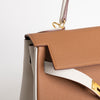 KELLY 32 TOGO LEATHER HORSESHOE STAMP (HSS) BI-COLOR GOLD & CRAIE WITH GOLD HARDWARE (GHW)