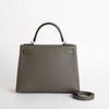 KELLY 28 EPSOM LEATHER VERT DE GRIS WITH PALLADIUM HARDWARE (PHW)