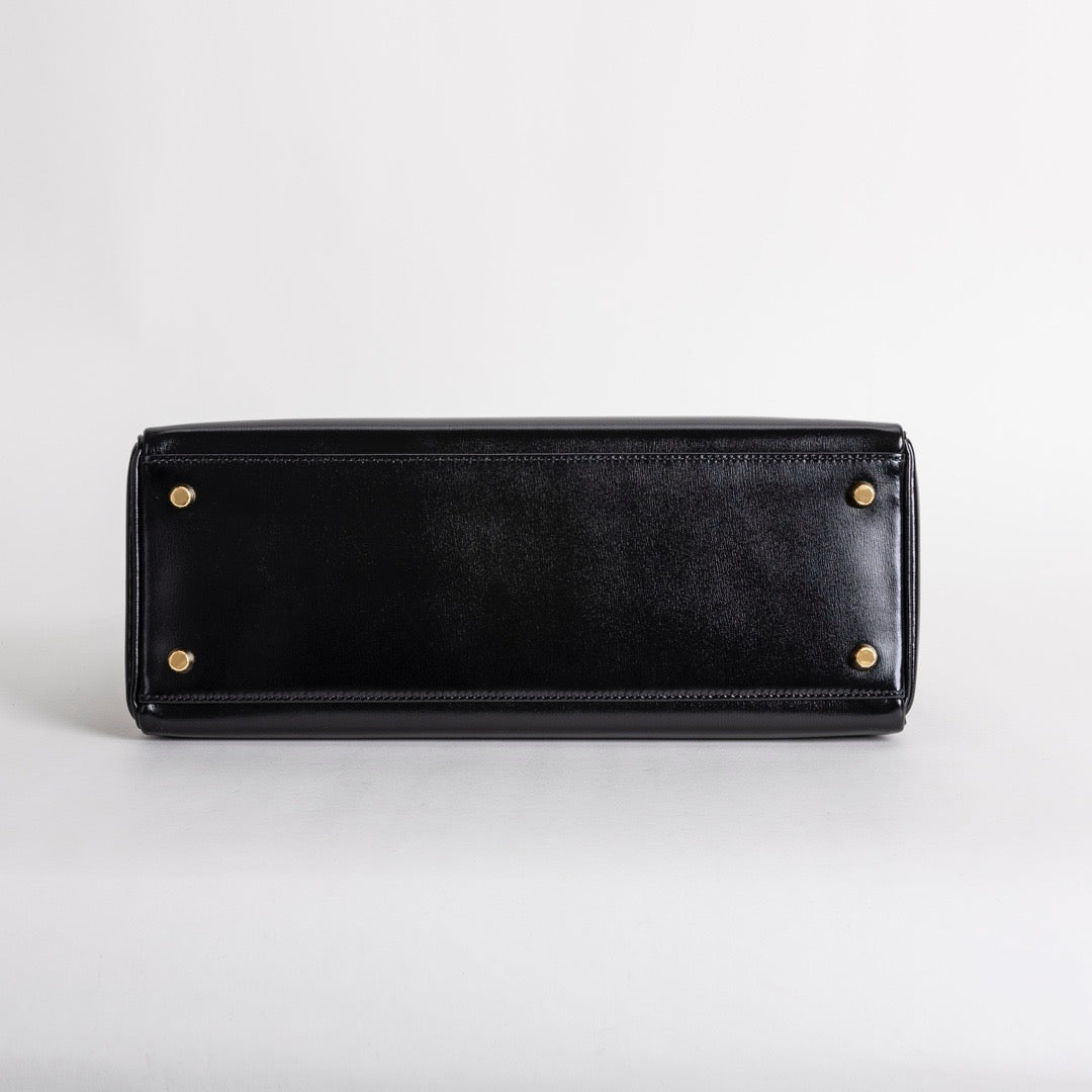 KELLY 32 BLACK BOX CALF LEATHER WITH GOLD HARDWARE (GHW)
