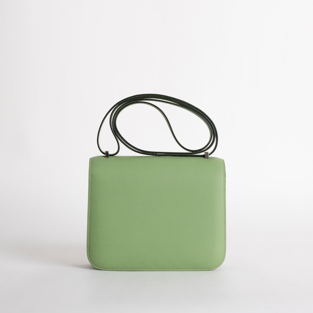 CONSTANCE 18 (MINI) EPSOM LEATHER VERT CRIQUET WITH MARQUETTE HARDWARE (MHW)