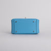 MINI LINDY 20 CLEMENCE LEATHER BLEU DU NORD WITH PALLADIUM HARDWARE (PHW)